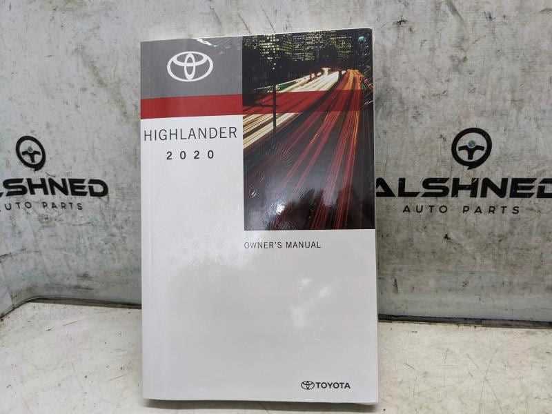 2020 toyota highlander owners manual