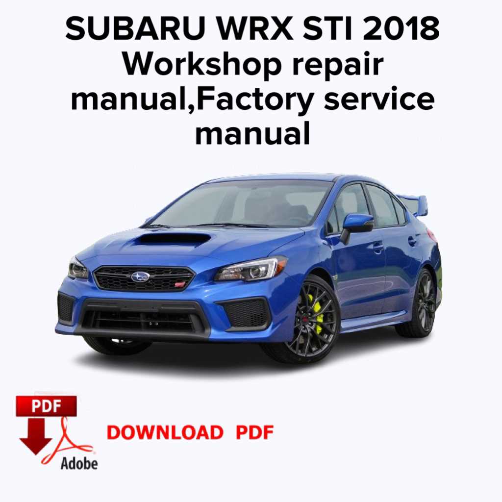 2018 subaru wrx owners manual