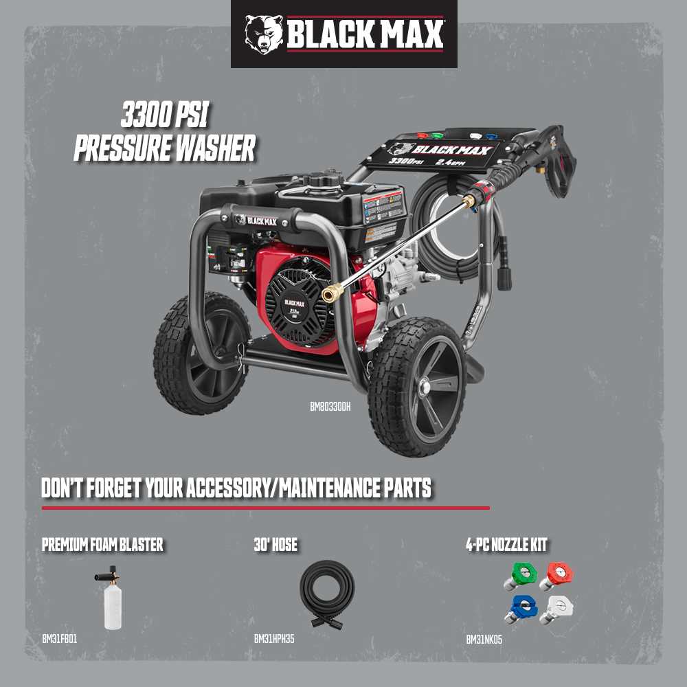 honda black max pressure washer owners manual