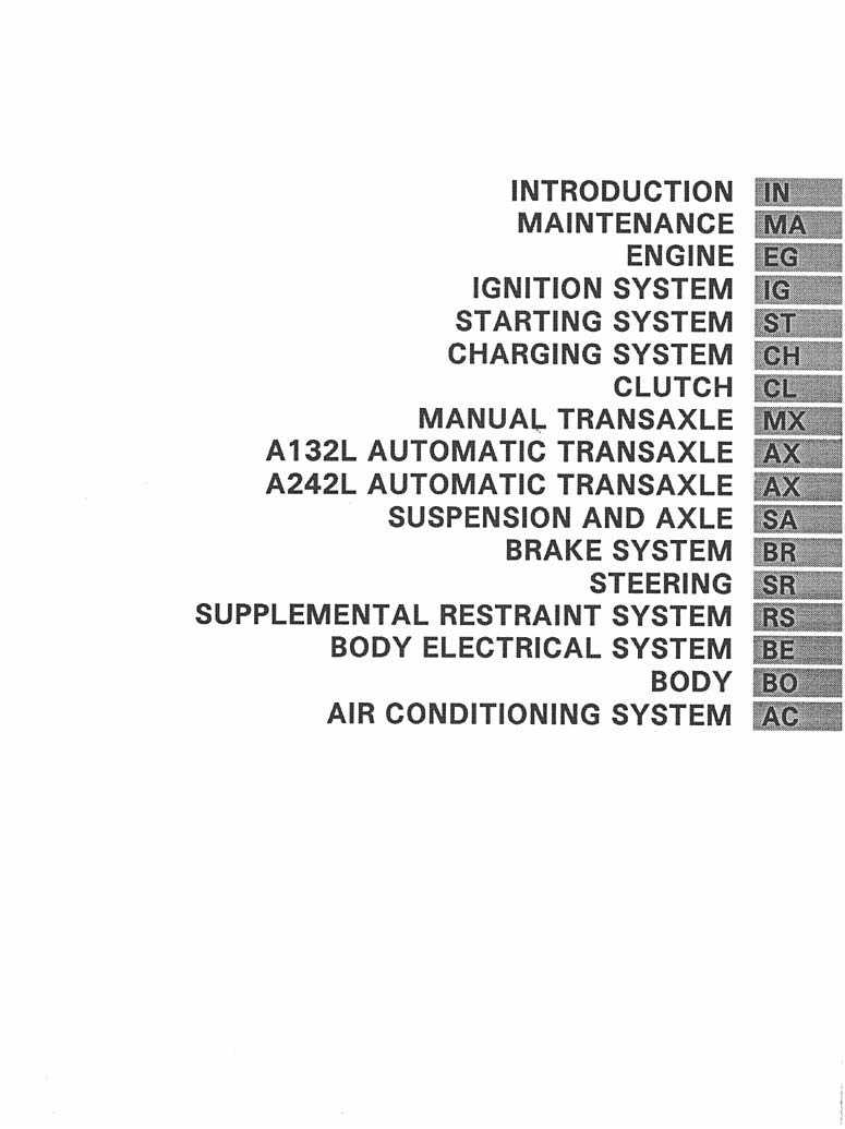 1996 toyota tercel owners manual