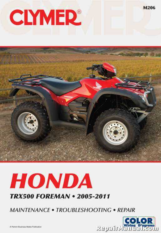 2005 honda foreman 500 owners manual