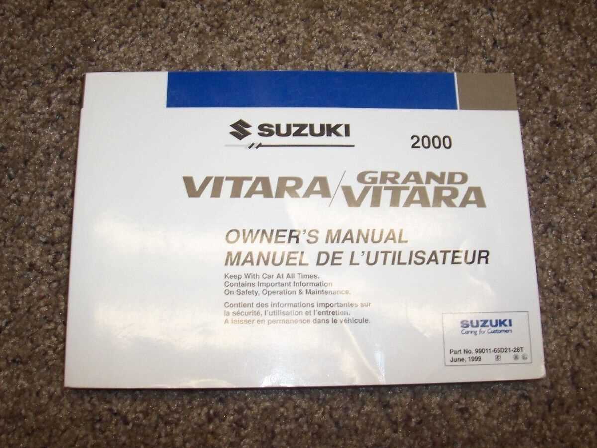 2000 suzuki vitara owners manual