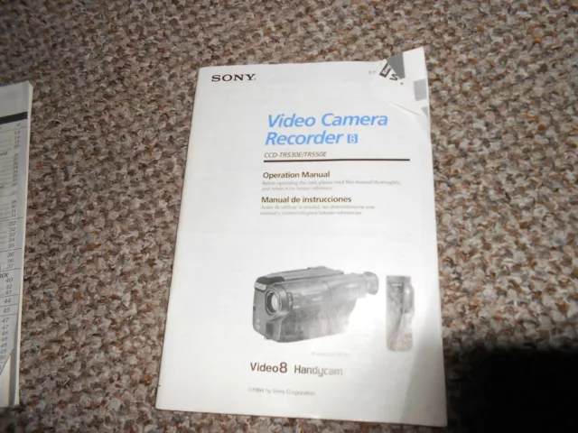 sony handycam owners manual