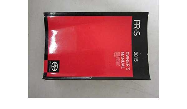 scion frs owners manual