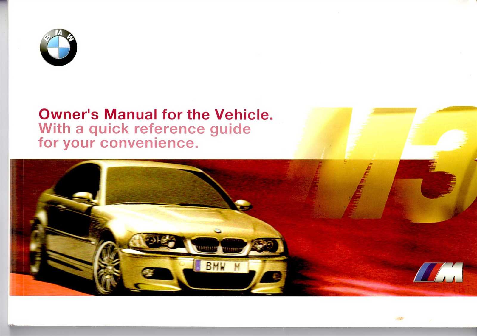 bmw e46 m3 owners manual