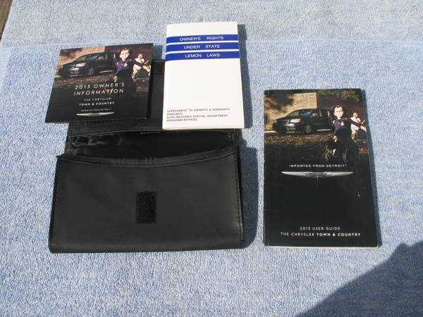 2013 town & country owners manual