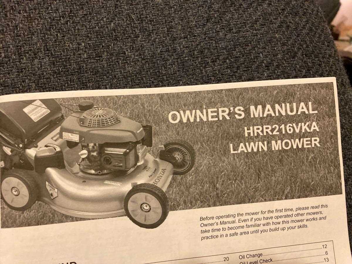 honda hrr2169vka owners manual