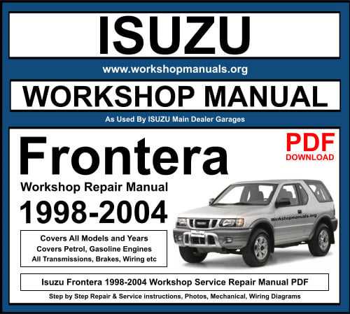 2000 isuzu rodeo owners manual