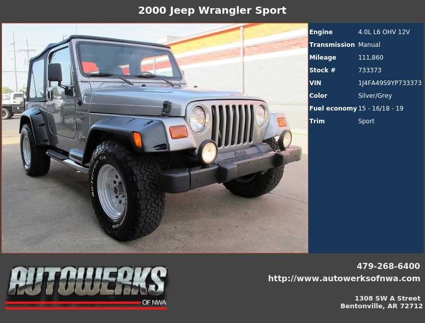 2000 jeep wrangler sahara owners manual