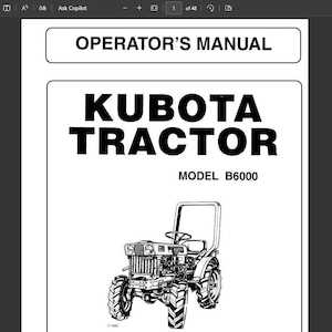 kubota mx6000 owners manual